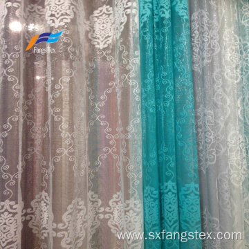 Polyester Embroidered Sheer Voile Upholstery Curtain Fabric